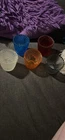 Set Of 5 Vintage Milk Glass Votive Holders/toothpick Holders In Multiple Colors