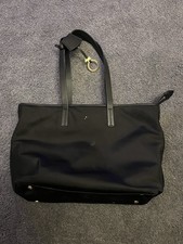 Radley Black Tote Shoulder Bag Medium Zip-Top Recycled Polyester With Dog Tag