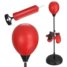 Punching Bag with Stand   Height Adjustable Reflex Boxing Bag with Stand &