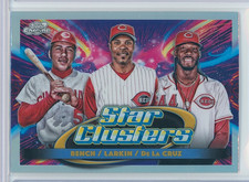 2025 Topps Cosmic Chrome - Triple Star Clusters Johnny Bench, Barry Larkin, Elly
