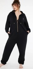 Savage X Fenty Caviar Black Unisex  Hooded Jumpsuit  *Sz 18-20 (2XL)