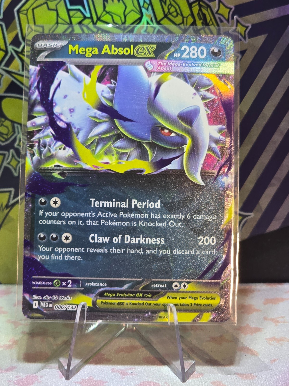 ME01: Mega Evolution Mega Absol ex #086/132 Pokemon Card