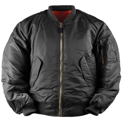 MA1 Fliegerjacke schwarz XS-5XL Bomberjacke US Pilotenjacke Blouson Wendejacke - Bild 1 von 2