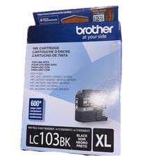 Brother LC103BK XL High Yield Black Ink Cartridge Genuine 08/2025 New Sealed