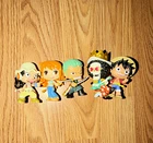 One Piece 5pc Mini Figure Set Luffy Zoro Nami Brook Plastic Multicolor