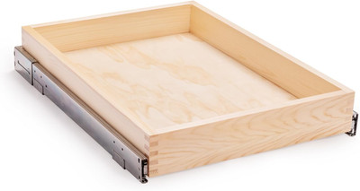 Soft Close Slide Out Wood Drawer Organizer for Kitchen - 20'' W x 21'' D