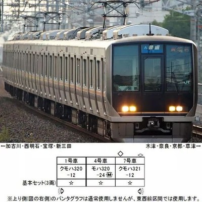 Gebrauchte Modelleisenbahn 1/150 321 Serie JR Kyoto Kobe Tozai Line 3-Car Bas...