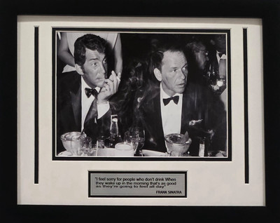 #ad Dean Martin and Frank Sinatra 1961 Photo Framed With Name Plate $39.99