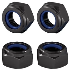 Nylon Insert Hex Lock Nuts 1/4-20 Black Stainless Steel Locking 100 PCS