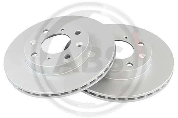 2X Bremsscheibe A.B.S. 18546 Grauguss FüR Honda Jazz 2 DSI GD5 GE2 Idsi GD1-image