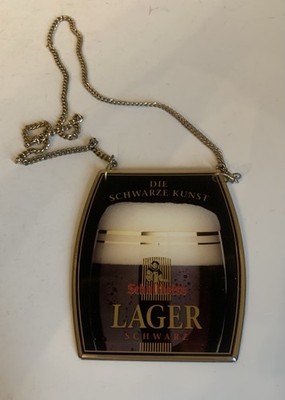 Alt Zapfhahnschild Schultheiss Lager schwarz  Werbung Bier Fass Sammler Samlung