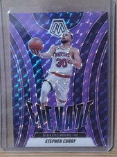 2024-25 Mosaic Basketball Stephen Curry Purple Elevate Prizm 043/175