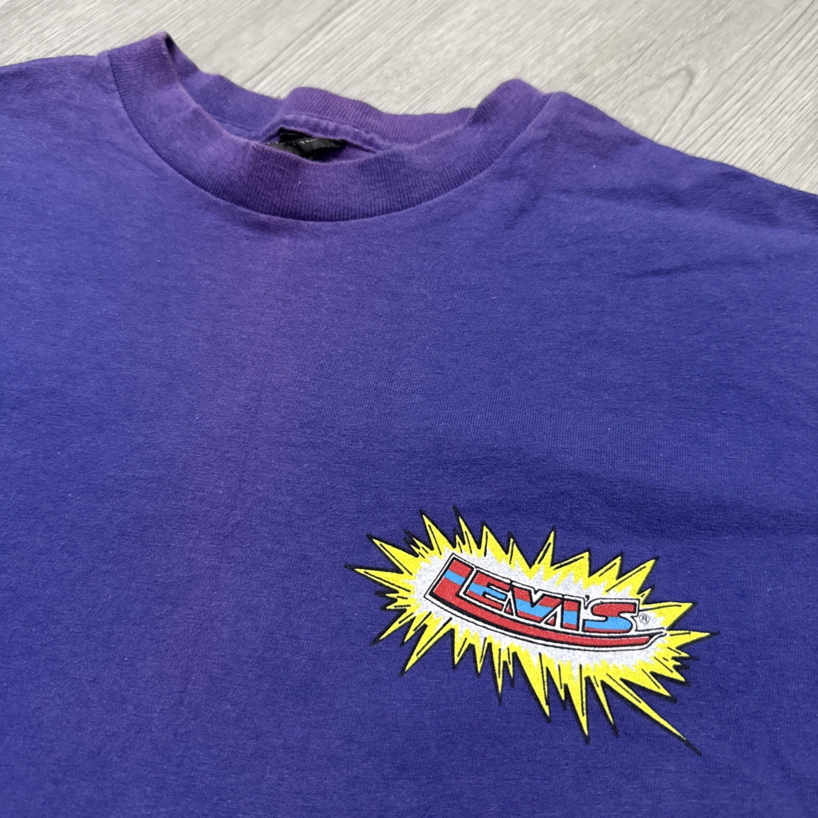 Vintage Levi’s Shirt Size Medium ‘Edge Master’ Super Hero Comic Book Rare Grail image 5