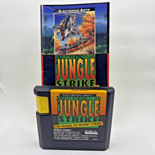 JUNGLE STRIKE Sega Genesis Game Cartridge + Manual TESTED