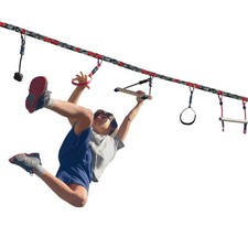 Slackers Ninjaline - 36' Intro Kit - Includes 7 Hanging Attachments - Best Outdo
