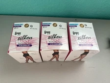 Leggs Silken Mist Ultra Sheer Leg Control Top Black/Black Mist Size Q 6 Pairs