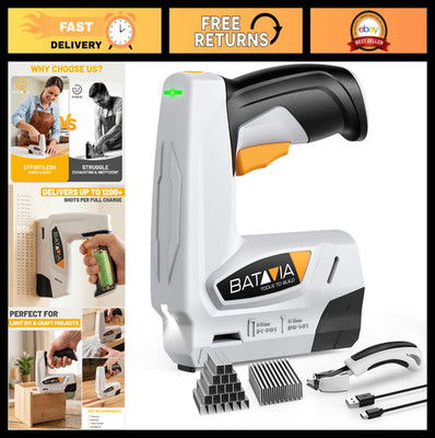 Cordless Electric Staple Gun & Brad Nailer Kit, 2000PCS Staples, 2000mAh Battery
