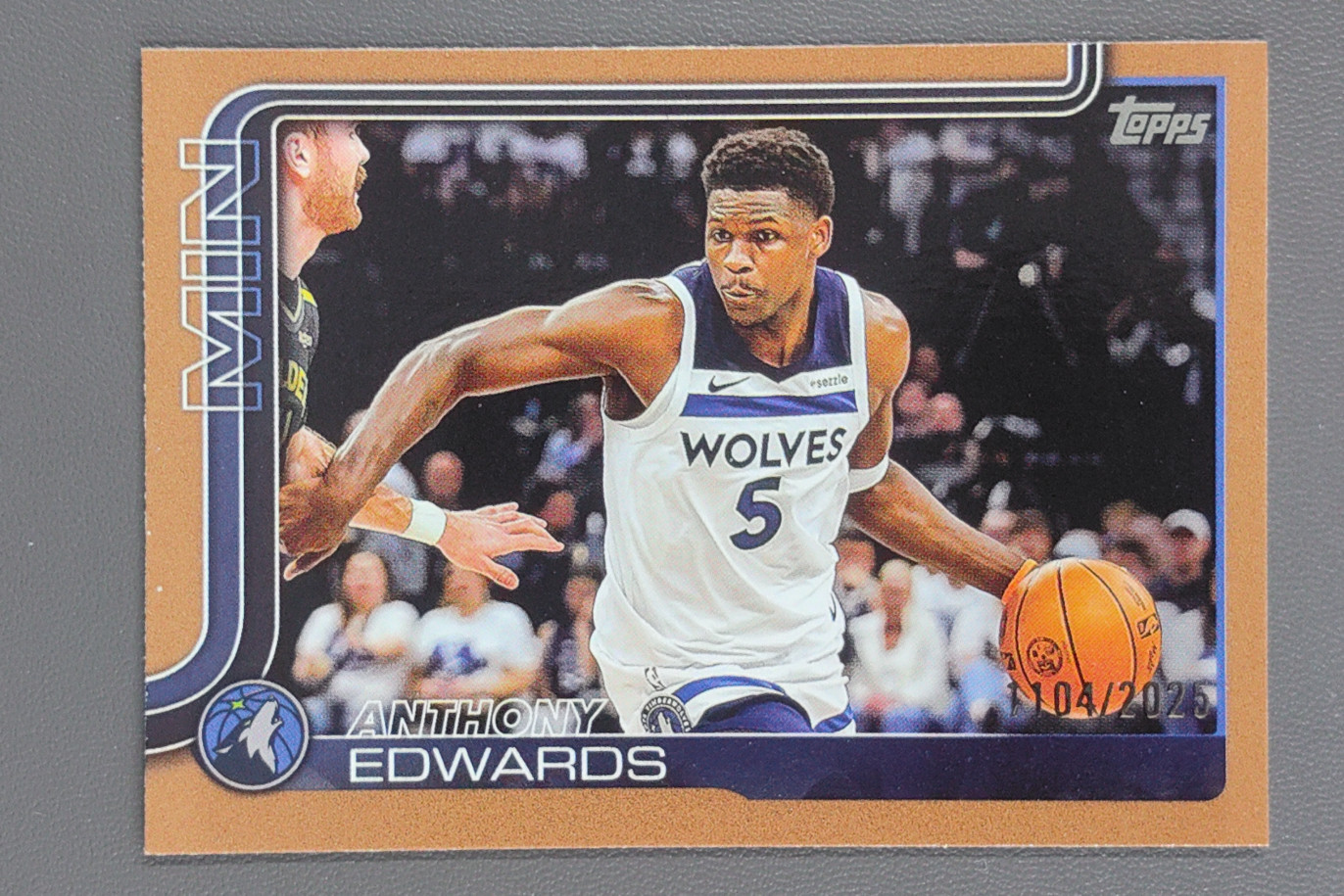 2025 Topps Flagship Anthony Edwards Gold /2025 #108 Timberwolves