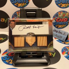 2011 Topps Triple Threads Richard Nixon Cut Signature 3 Piece Bat Auto Card 1/1