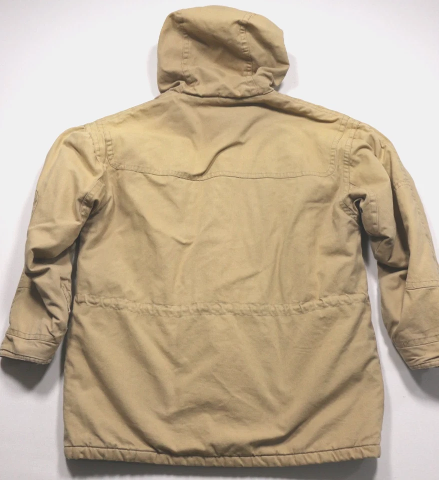 Chaqueta de Trabajo de Lona St. Johns Bay De Colección Acolchada Forrada de Vellón M Bolsillos de Carga Altos Foto 3 de 4