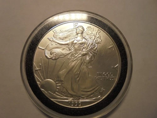 1999 - 1 oz US MINT AMERICAN SILVER EAGLE COIN - ONE TROY OUNCE .999 BULLION
