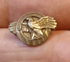 WW2 ORIGINAL STERLING US MILITARY SERVICE PIN RUPTERED DUCK