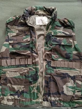 Rothco Ranger Vest Mens Medium Camoflauge Outdoor Hiking Hunting Full Zip Hood 