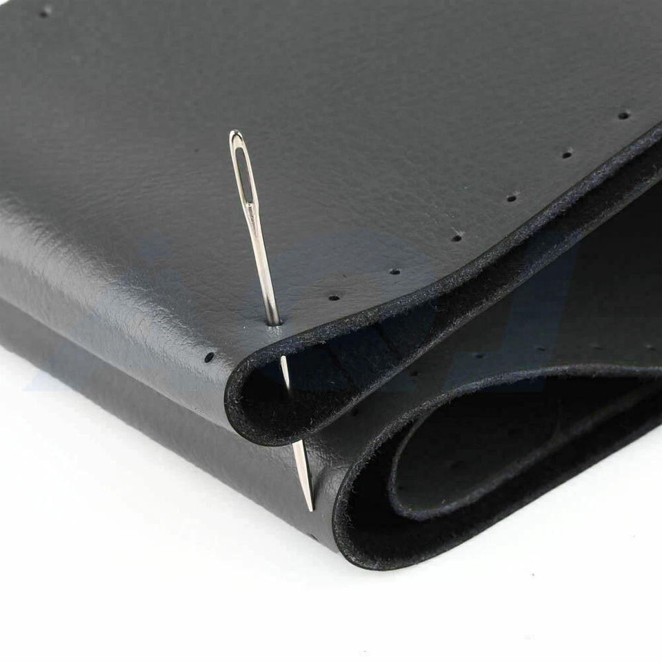 Nueva cubierta de volante de coche de cuero genuino negro de 15" para Mercedes-Benz AMG Foto 3 de 4