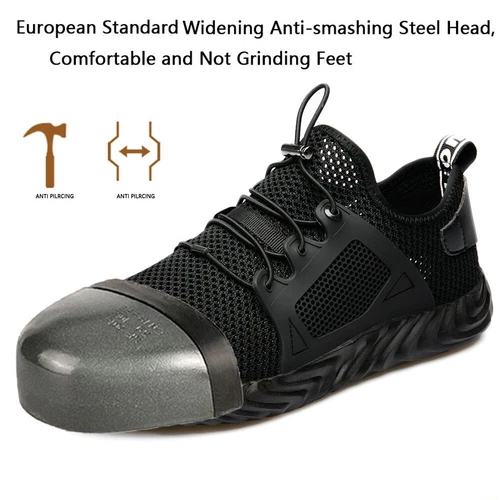 Mens Mesh Safety Shoes Work Steel Toe Boots Indestructible Lightweight Sneakers - Picture 24 of 39