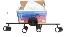 CLOUDY BAY 4-Light Smart WiFi RGBCB Narrow Flood Light Kit READ DETAILS Black