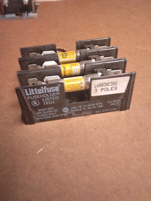 Littelfuse L60030C3SQ Fuse Block Class J, 600 V, 30A, 3 Pole