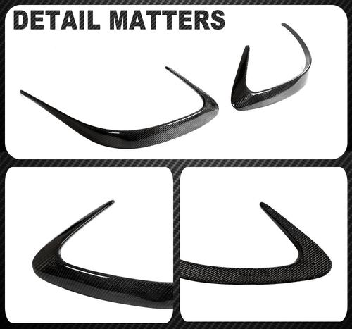 For Benz C292 GLE450 GLE63 Coupe 16-19 Real Carbon Rear Bumper Canards Fins - Bild 11 von 11
