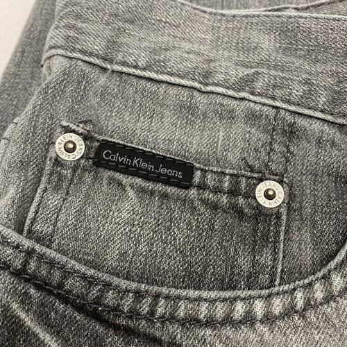 Calvin Klein Jeans Men 34 Gray Fading Straight Leg 100% Cotton Logo Inseam 29" - Picture 10 of 12