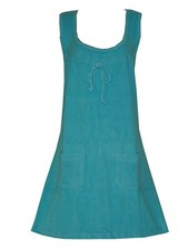 Plus size terry cotton sleeveless dress 