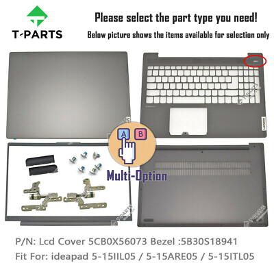 LCD Cover Bezel Palmrest Bottom For Lenovo ideapad 5-15IIL05 15ARE05 15ITL05 Lot