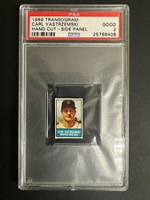 1969 Transogram Carl Yastrzemski Hand Cut - Side Panel RARE!! PSA 2 HOF Red Sox