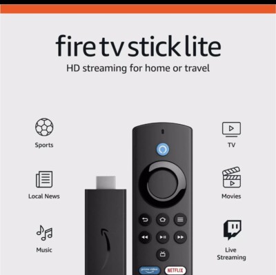 Fire TV Stick Lite, Free and Live TV, Alexa Voice Remote Lite, Smart Home Contro