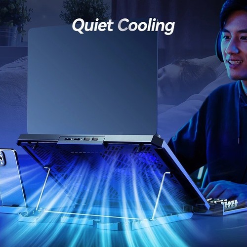 COOLCOLD Laptop Cooling Pad with 12 Quiet Fans,12-17.3 Inch Gaming Laptop Cooler - 第 3/6 張圖片