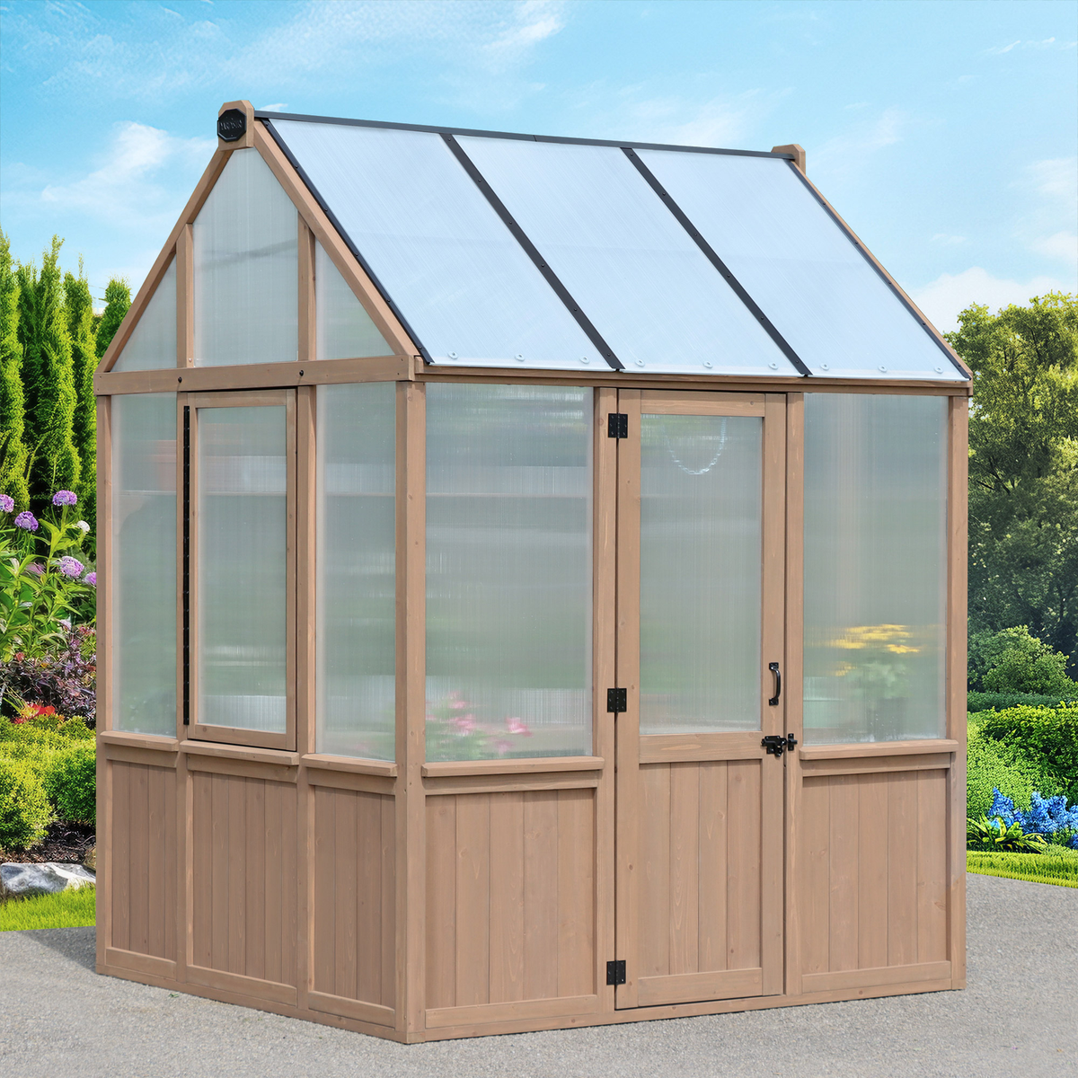 Yardistry Cedar 6.7' X 7.6' Greenhouse | eBay