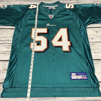 Vintage Reebok Zach Thomas #54 Signed Miami Dolphins Jersey Size