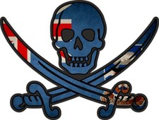 Pirate Sticker Jack Rackham Calico Flag Falkland Islands