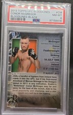 2013 Topps UFC Bloodlines Black Parallel Rookie #CM Mint CONOR McGREGOR PSA 8