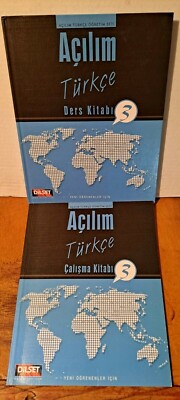 ACILIM TURKCE DERS KITABI 3 TURKISH LEARNING TEXTBOOK Hardcover and Workbook