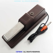 Vintage Roland Sustain Pedal Real-Feel with Non-Slip Rubber BROWN 