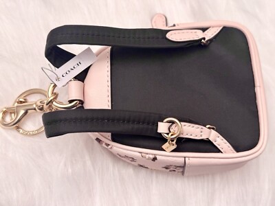 Coach Mini Court Backpack Bag Charm With Rosette Print CAA68