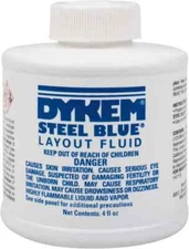 Dykem 80300 Blue Layout Fluid, 4 Ounce Brush Top Can