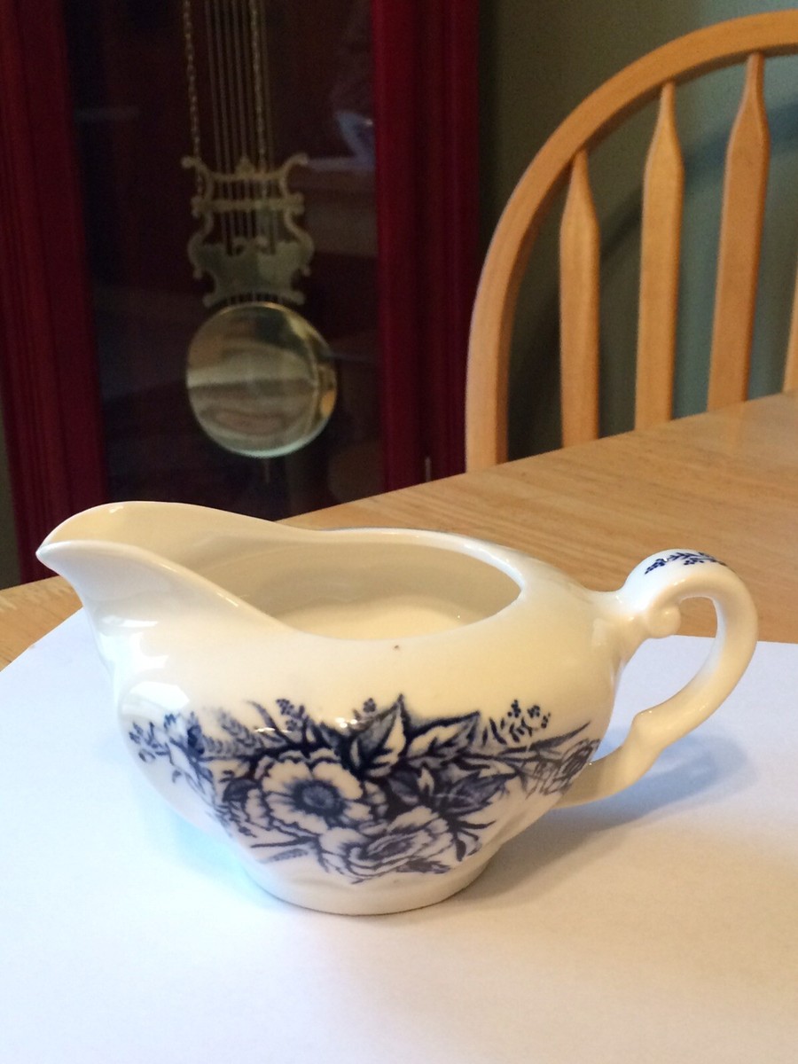 【美品】NASCOキュシュドロアー COLLECTIBLE NASCO VINTAGE JAPAN -QUEENS ROSE-BLUE/WHITE FLORAL