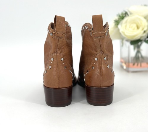 Dolce Vita Studded Ankle Booties Women’s Size 7 Boots Brown Leather Silver Stud - Picture 8 of 10