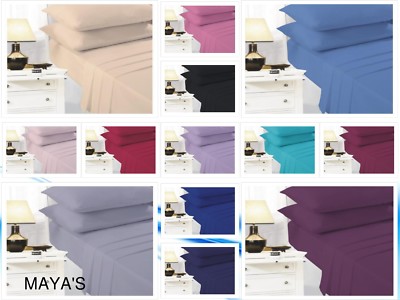 Extra tiefe Spannbettlaken Polycotton uni gefärbt bügelfrei Perkal pflegeleicht