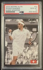 2003 NETPRO ROGER FEDERER ELITE EVENT STARTER #S2 ROOKIE RC 4 @ PSA 10